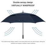 G4Free Activewear - G4Free 72 Inch Huge Double Canopy Vented Windproof Stick Umbrellas -D02V716A-D02V716C-D02V716B