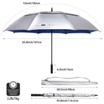 G4Free Activewear - G4Free 72 Inch Oversized Vented Double Canopy Umbrella for Family -D02V757A-D02V757B-D02V757E-D02V757C