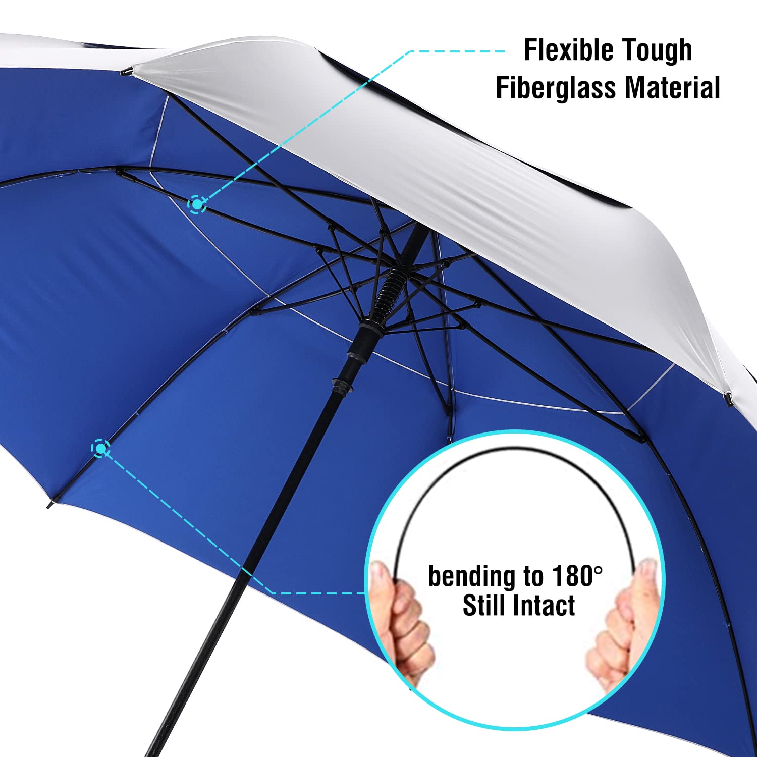 G4Free Activewear - G4Free 72 Inch Oversized Vented Double Canopy Umbrella for Family -D02V757A-D02V757B-D02V757E-D02V757C