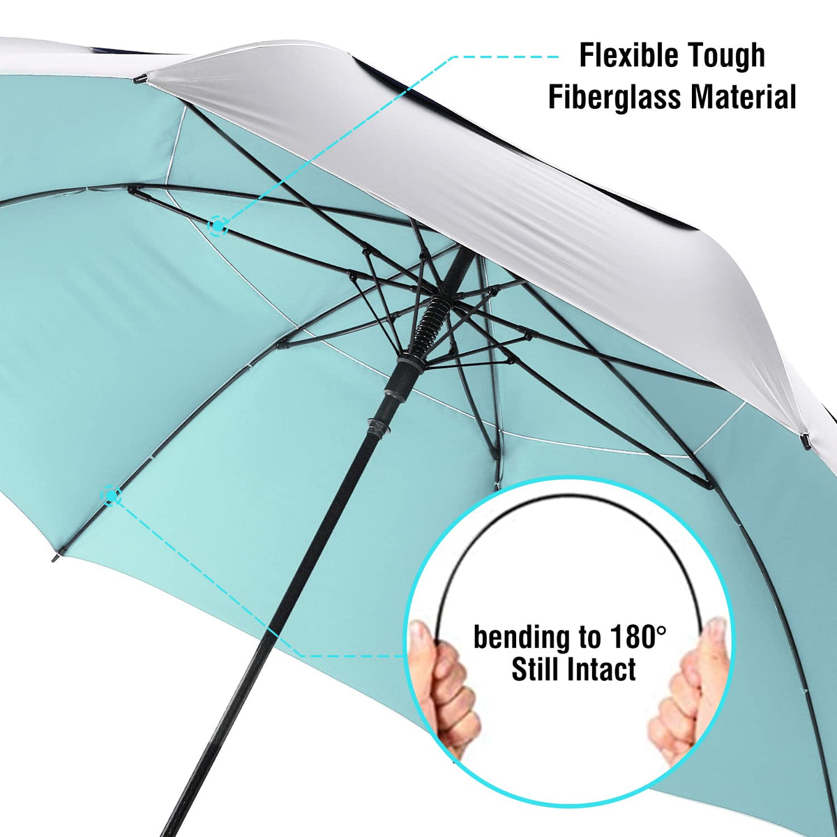 G4Free Activewear - G4Free 72 Inch Oversized Vented Double Canopy Umbrella for Family -D02V757A-D02V757B-D02V757E-D02V757C