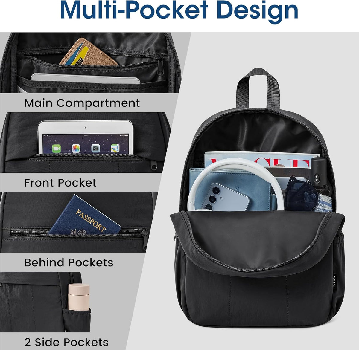 G4Free Activewear - G4Free Adjustable Mini Women Hiking Travel Backpack -TN24B435A-TN24B435C-TN24B435D-TN24B435B