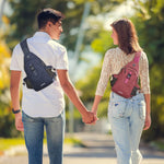 G4Free Activewear - G4Free Anti-Theft Canvas Sling Bag with USB Port -TN22B159C-TN22B159A-TN22B159D-TN22B159B-TN22B159F