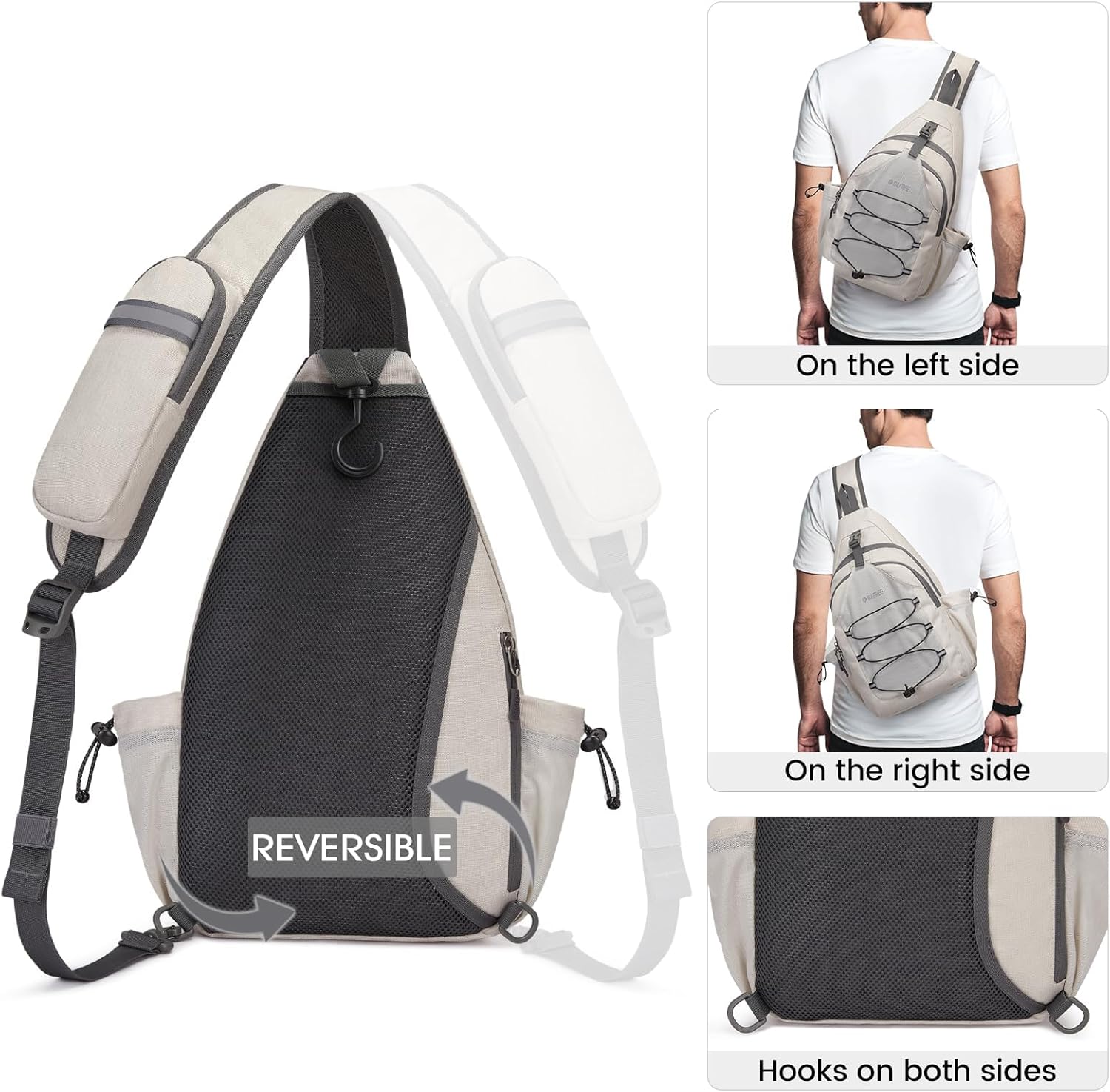 G4Free Activewear - G4Free Crossbody Sling Pickleball Paddle Bag -TN23B269D-TN24B387C-TN23B269C-TN23B269E-TN24B387A