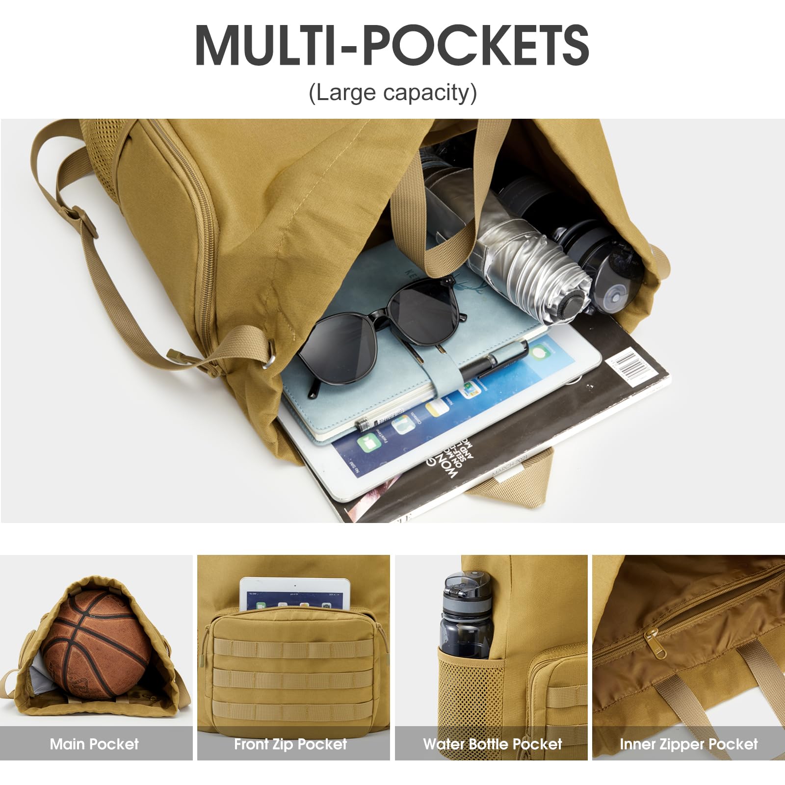 G4Free Activewear - G4Free Drawstring Backpack Sports Gym Bag with Shoes Compartment -TN23B194C-TN23B194B