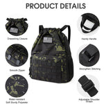 G4Free Activewear - G4Free Drawstring Backpack Sports Gym Bag with Shoes Compartment -TN23B194C-TN23B194B