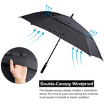 G4Free Activewear - G4Free Extra Large Golf Umbrella 62/68 inch Vented Square Umbrella -D02V717A-D02V717C-D02V717B-D02V717D-D02V717E