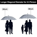 G4Free Activewear - G4Free Extra Large Golf Umbrella 62/68 inch Vented Square Umbrella -D02V717A-D02V717C-D02V717B-D02V717D-D02V717E