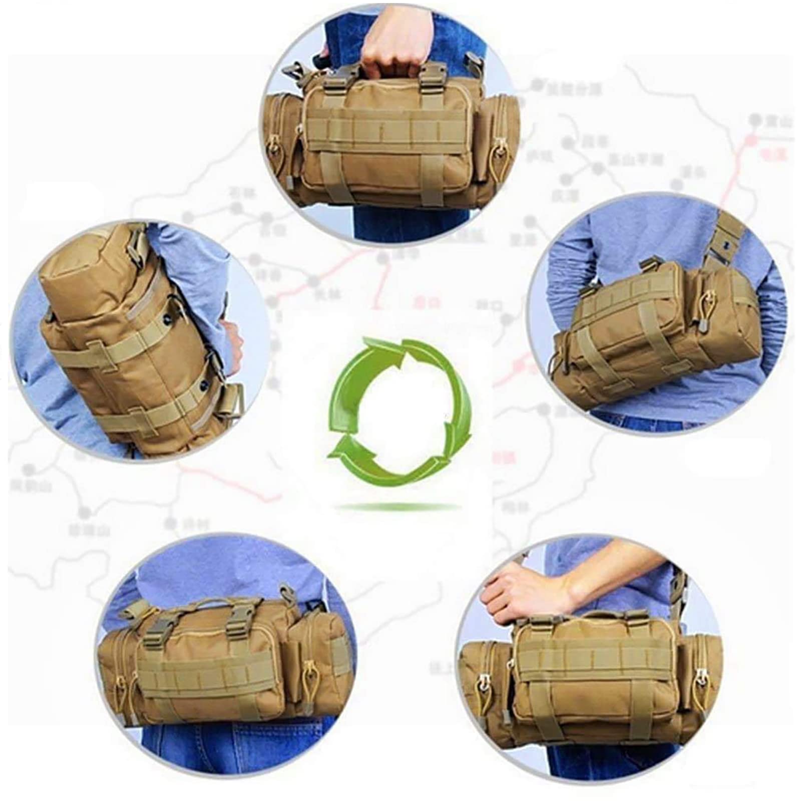 G4Free Activewear - G4Free Fanny Deployment Bag Tactical Waist Pack -D04V317A-D04V317C-D04V317G