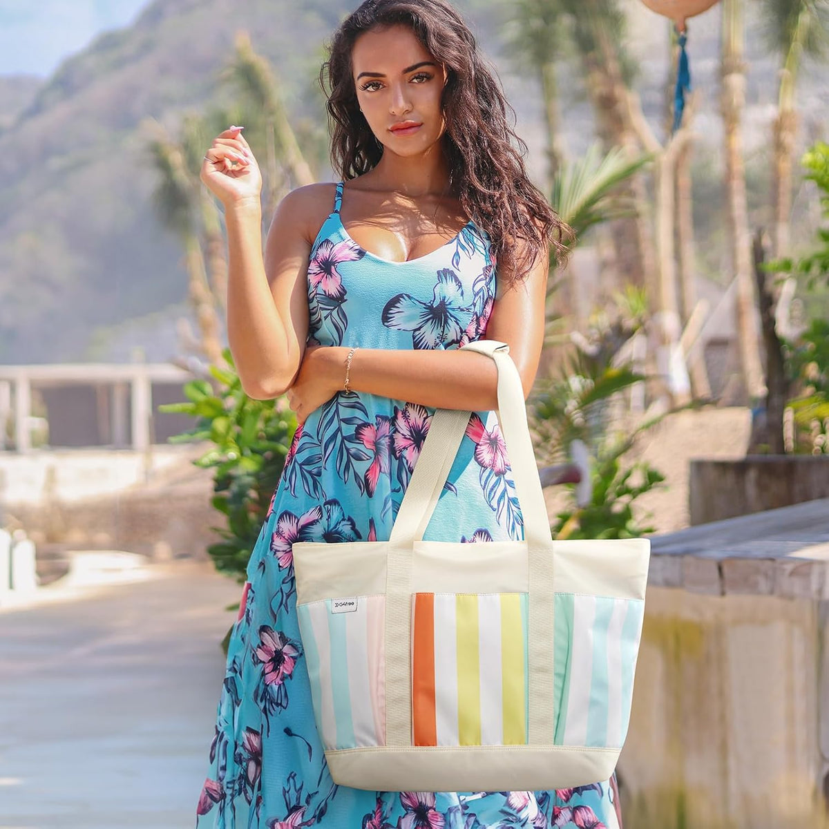 G4Free Activewear - G4Free Foldable Waterproof Beach Tote Pool Bag -TN24B462A-TN24B462B-TN24B462C