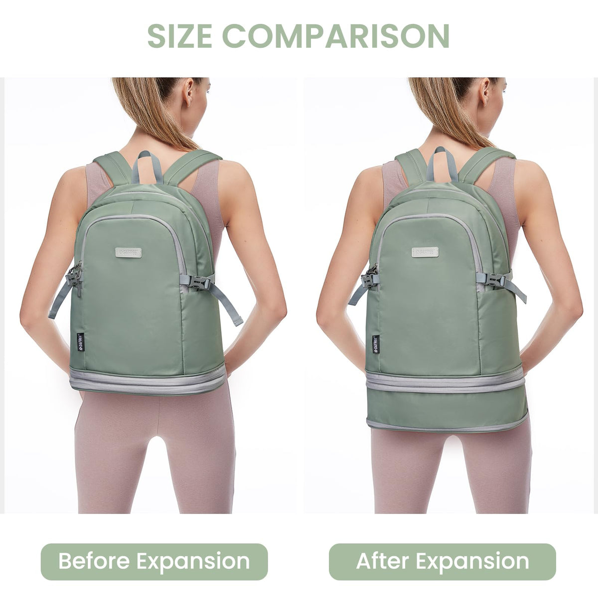 G4Free Activewear - G4Free Gym Backpack For Women with Shoes Compartment & Wet Pocket -TN23B238D-TN23B238A-TN23B238B-TN23B238C