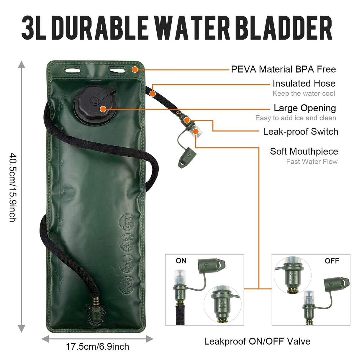 G4Free Activewear - G4Free Hydration Pack With 3L Bladder -D04V702A-D04V702B-D04V702E