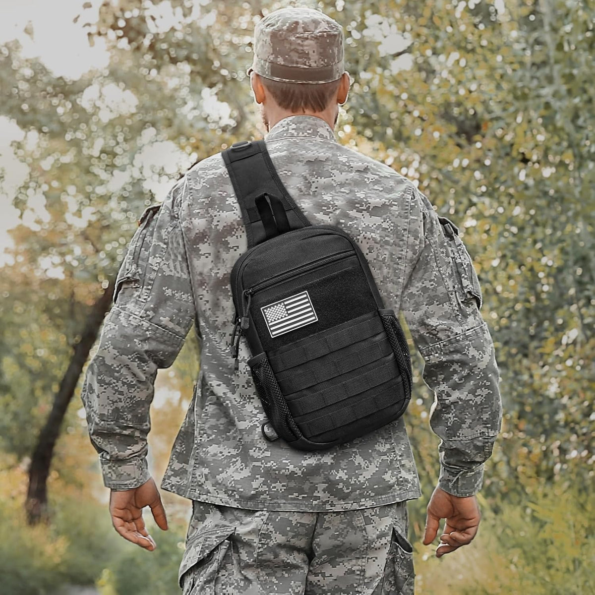 G4Free Activewear - G4Free Men Military Tactical Sling Bag -TN24B455A-TN24B455B