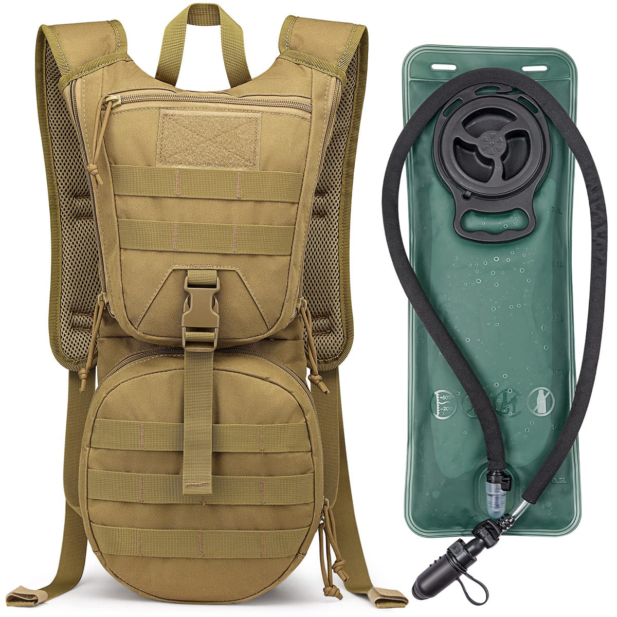 G4Free Activewear - G4Free Military Tactical Hydration Backpack with 3L Upgraded Bladder -D02V560A-D02V560B