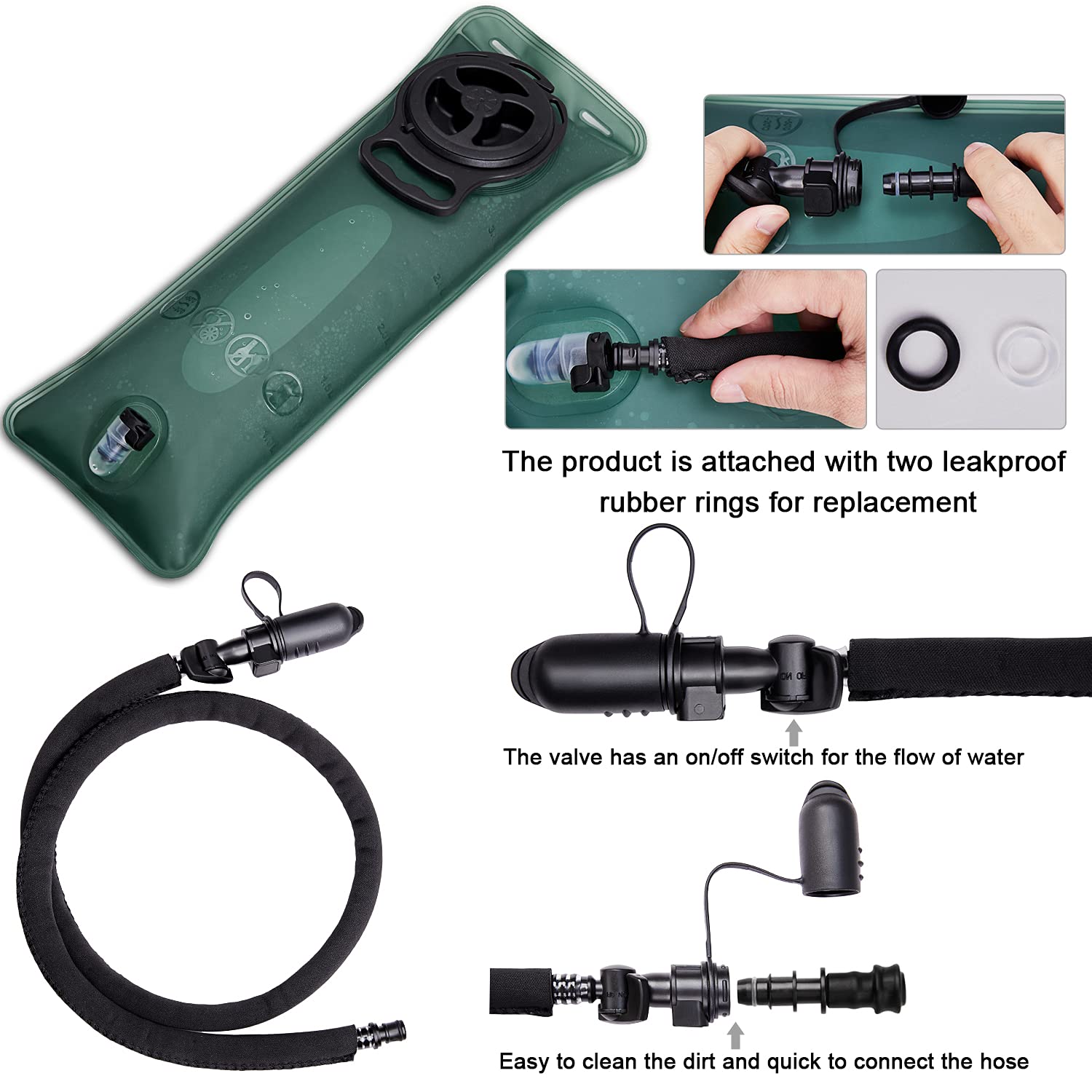 G4Free Activewear - G4Free Military Tactical Hydration Backpack with 3L Upgraded Bladder -D02V560A-D02V560B