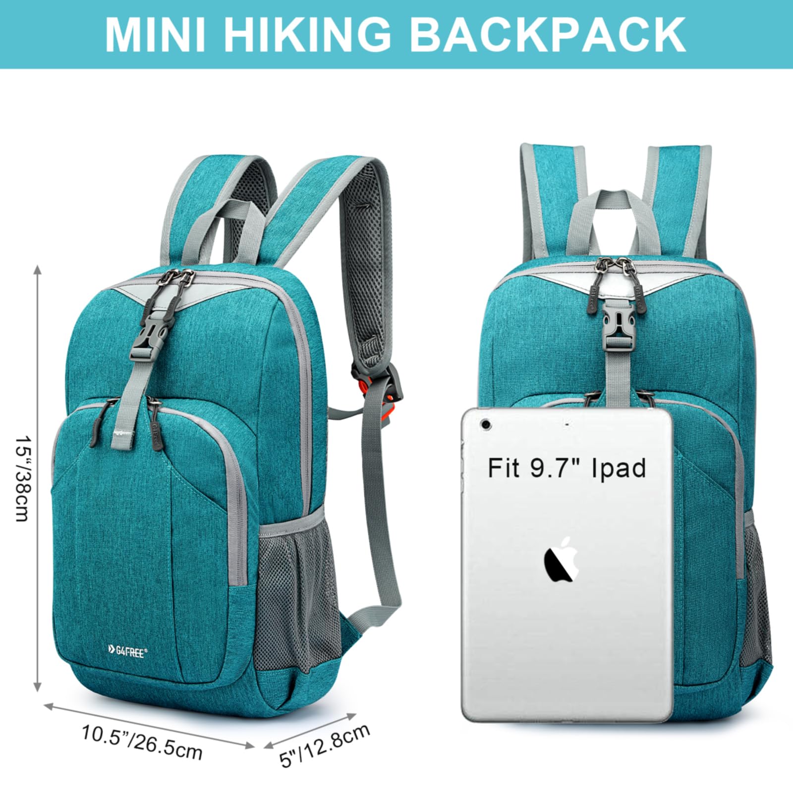 G4Free Activewear - G4Free Mini 10L Hiking Cycling Compact Shoulder Backpack -TN21B009A-TN21B009C-TN21B009E-TN21B009F-TN21B009J