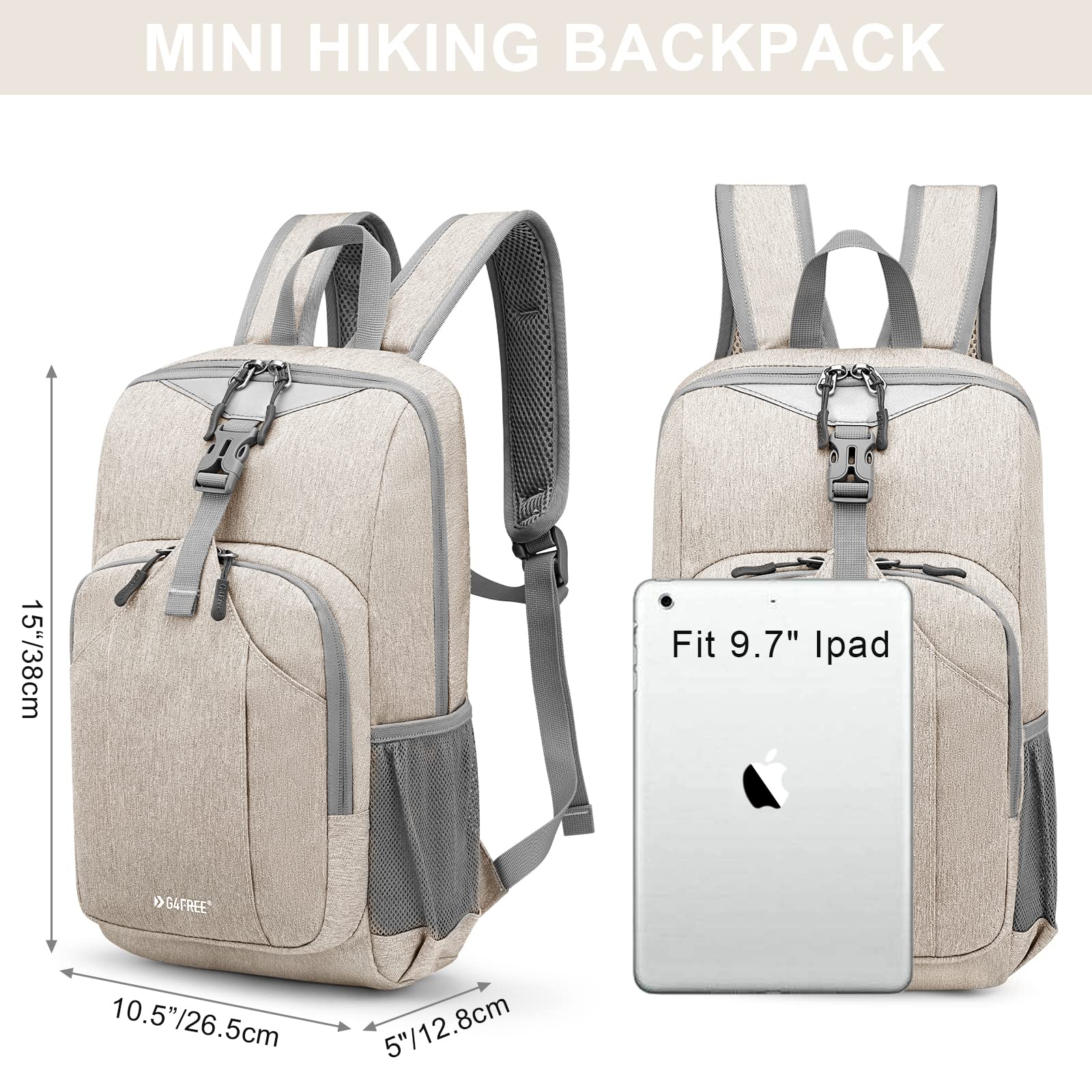 G4Free Activewear - G4Free Mini 10L Hiking Cycling Compact Shoulder Backpack -TN21B009A-TN21B009C-TN21B009E-TN21B009F-TN21B009J