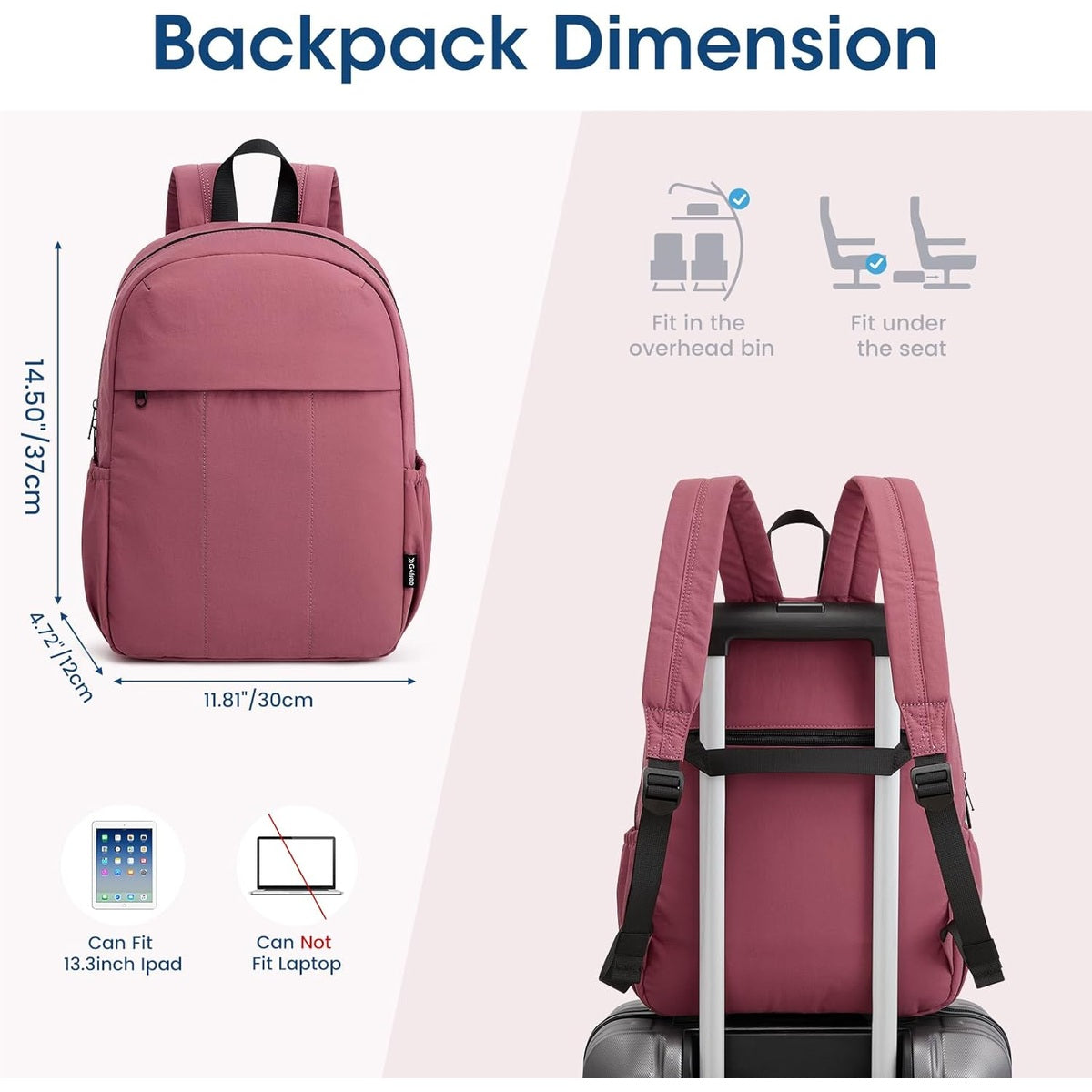 G4Free Activewear - G4Free Mini Backpack Water-resistant Hiking Backpack with Adjustable Shoulder Straps -TN24B435A-TN24B435E-TN24B435C-TN24B435D-TN24B435F