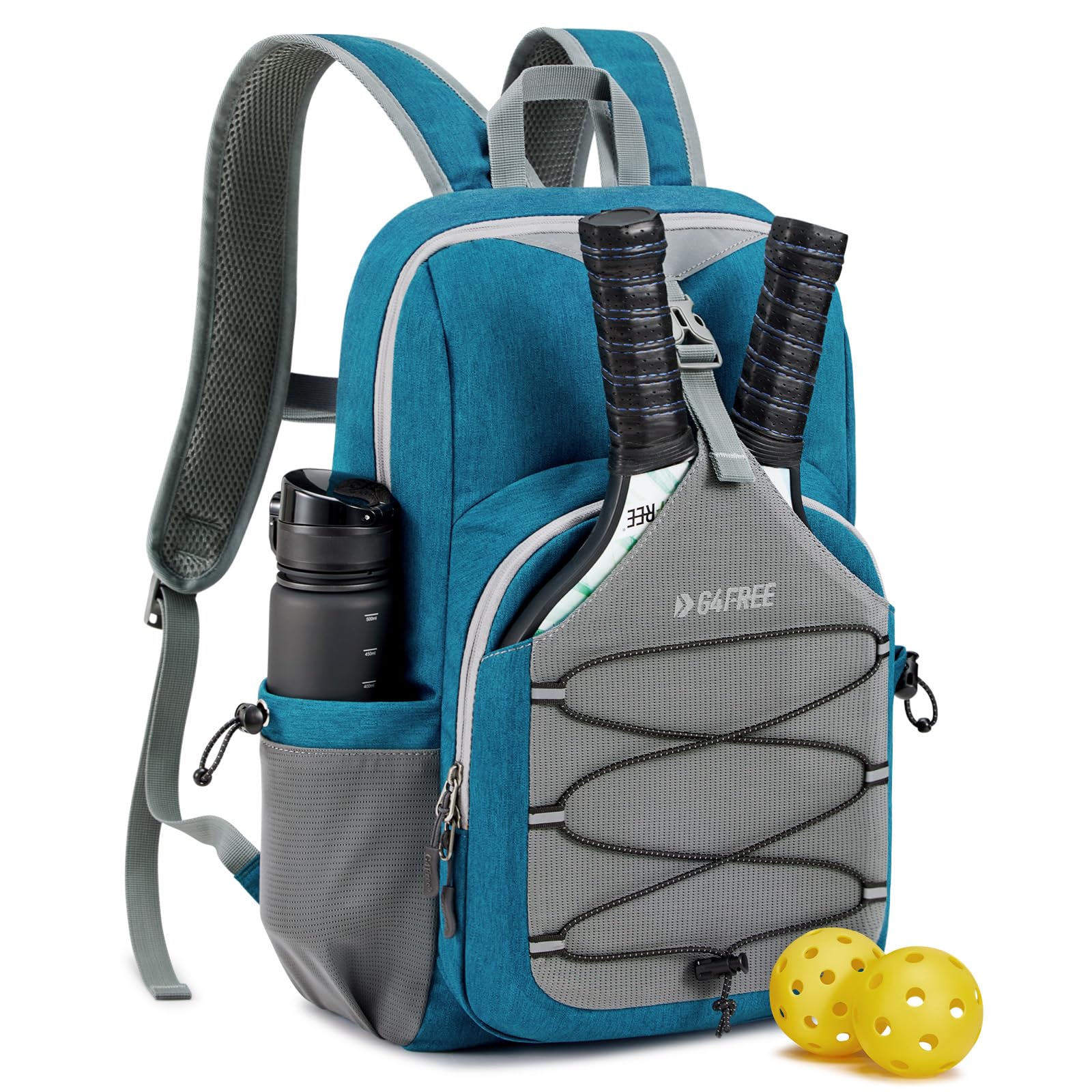 G4Free Activewear - G4Free Pickleball Backpack Fits 2 to 4 Paddles -TN23B318C-TN23B318B-TN23B318D-TN23B318E-TN23B318A