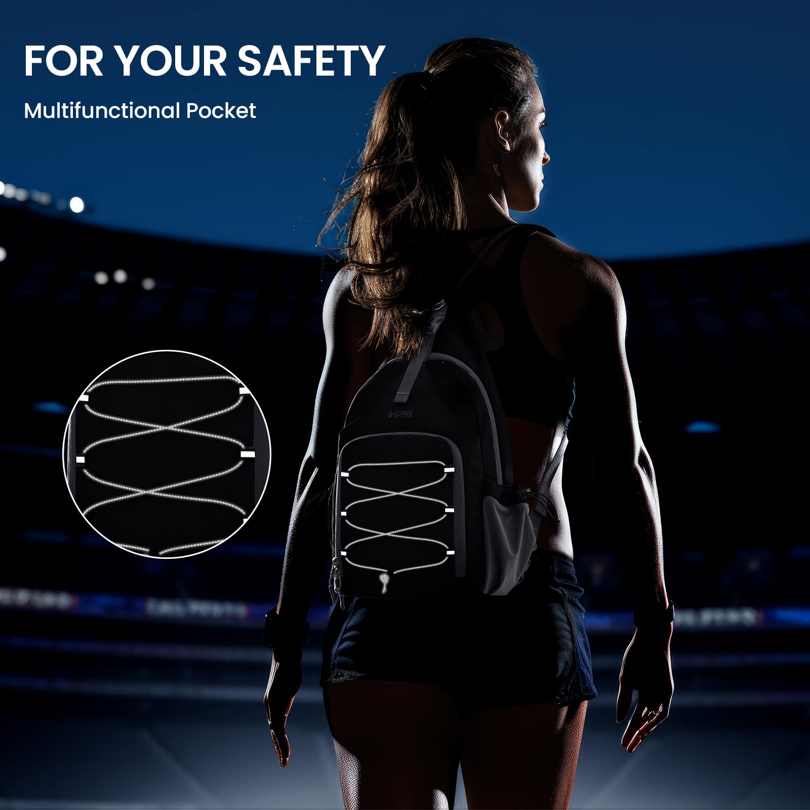 G4Free Activewear - G4Free Pickleball Bag with Adjustable Strap -TN23B320A-TN23B320B-TN23B320C