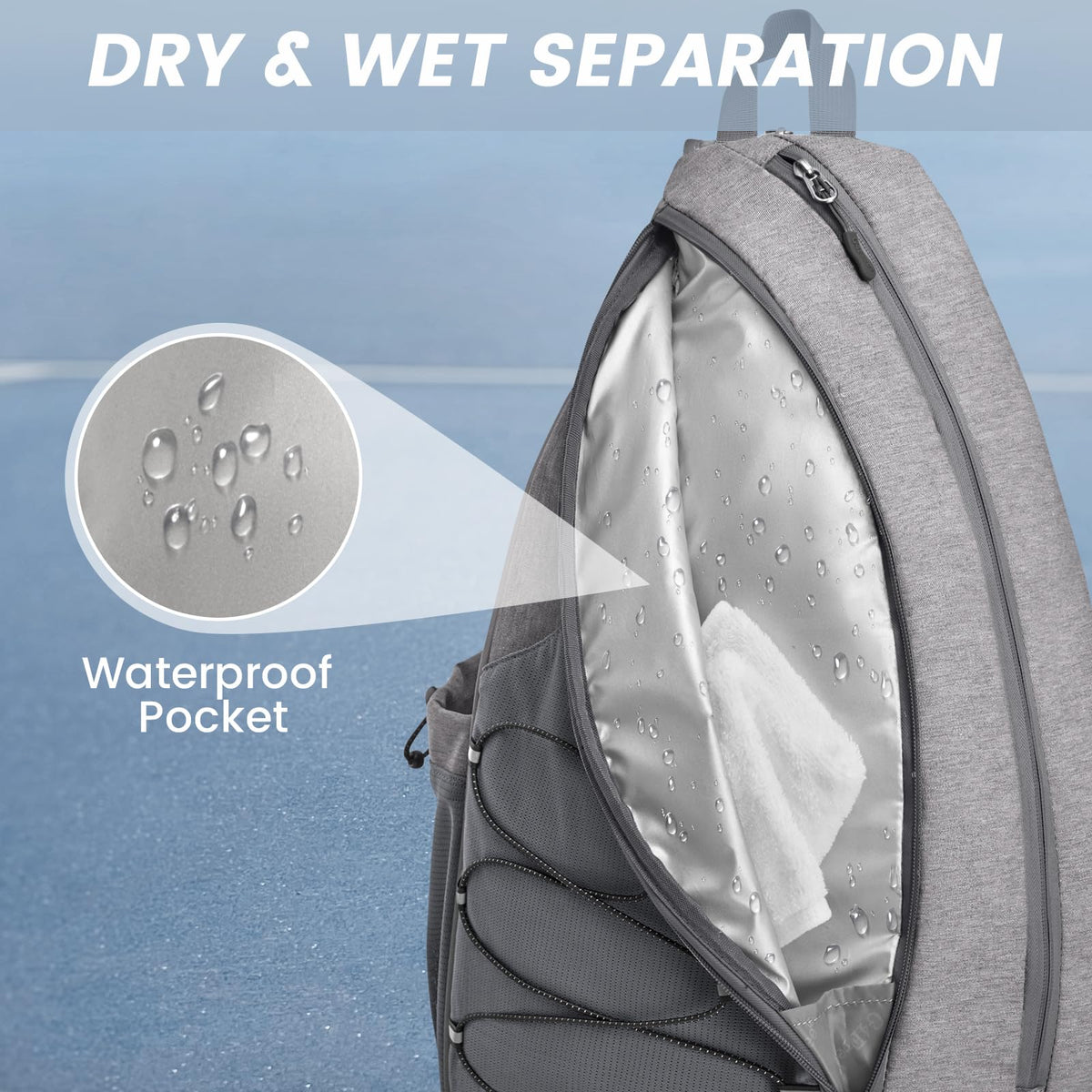 G4Free Activewear - G4Free Pickleball Bag with Waterproof Pocket/Fence Hook -TN23B324A-TN23B324B-TN23B324C-TN23B324D-TN23B324E