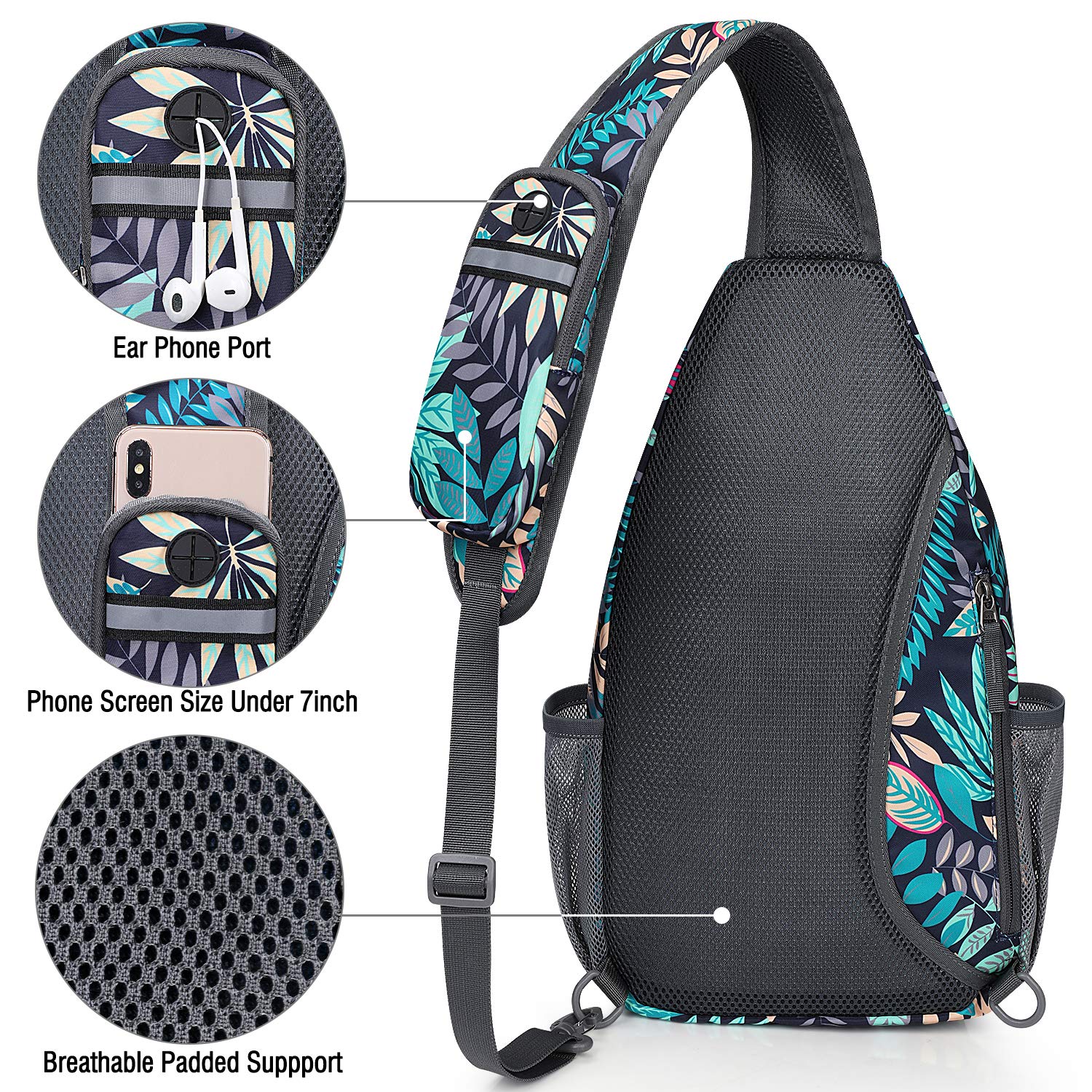 G4Free Activewear - G4Free RFID Blocking Sling Bag -D02V743C-D02V743P-D02V743S-D02V743A-D02V743N