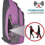 G4Free Activewear - G4Free RFID Blocking Sling Bag -D02V743S-D02V743A-D02V743P-D02V743N-D02V743B