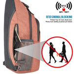 G4Free Activewear - G4Free RFID Blocking Sling Bag -D02V743S-D02V743A-D02V743P-D02V743N-D02V743B