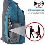 G4Free Activewear - G4Free RFID Blocking Sling Bag -D02V743S-D02V743A-D02V743P-D02V743N-D02V743B