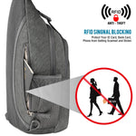 G4Free Activewear - G4Free RFID Blocking Sling Bag -D02V743S-D02V743A-D02V743P-D02V743N-D02V743B
