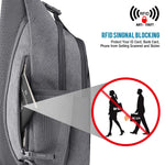 G4Free Activewear - G4Free RFID Blocking Sling Bag -D02V743S-D02V743A-D02V743P-D02V743N-D02V743B