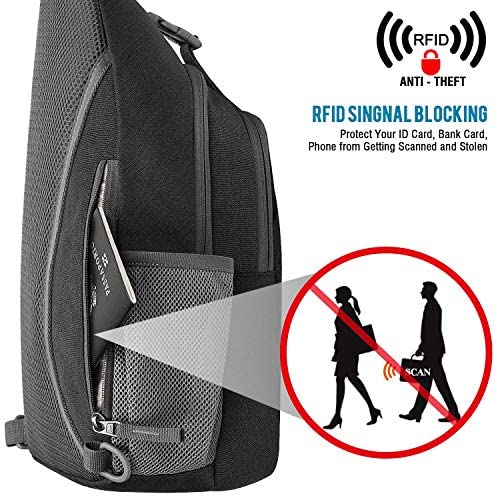 G4Free Activewear - G4Free RFID Blocking Sling Bag -D02V743S-D02V743A-D02V743P-D02V743N-D02V743B