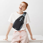 G4Free Activewear - G4Free RFID Crossbody Sling Backpack with USB Charging Port -TN23B273A-TN23B273H-TN23B273E-TN23B273C-TN23B273B