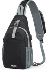 G4Free Activewear - G4Free RFID Crossbody Sling Backpack with USB Charging Port -TN23B273A-TN23B273H-TN23B273E-TN23B273C-TN23B273B