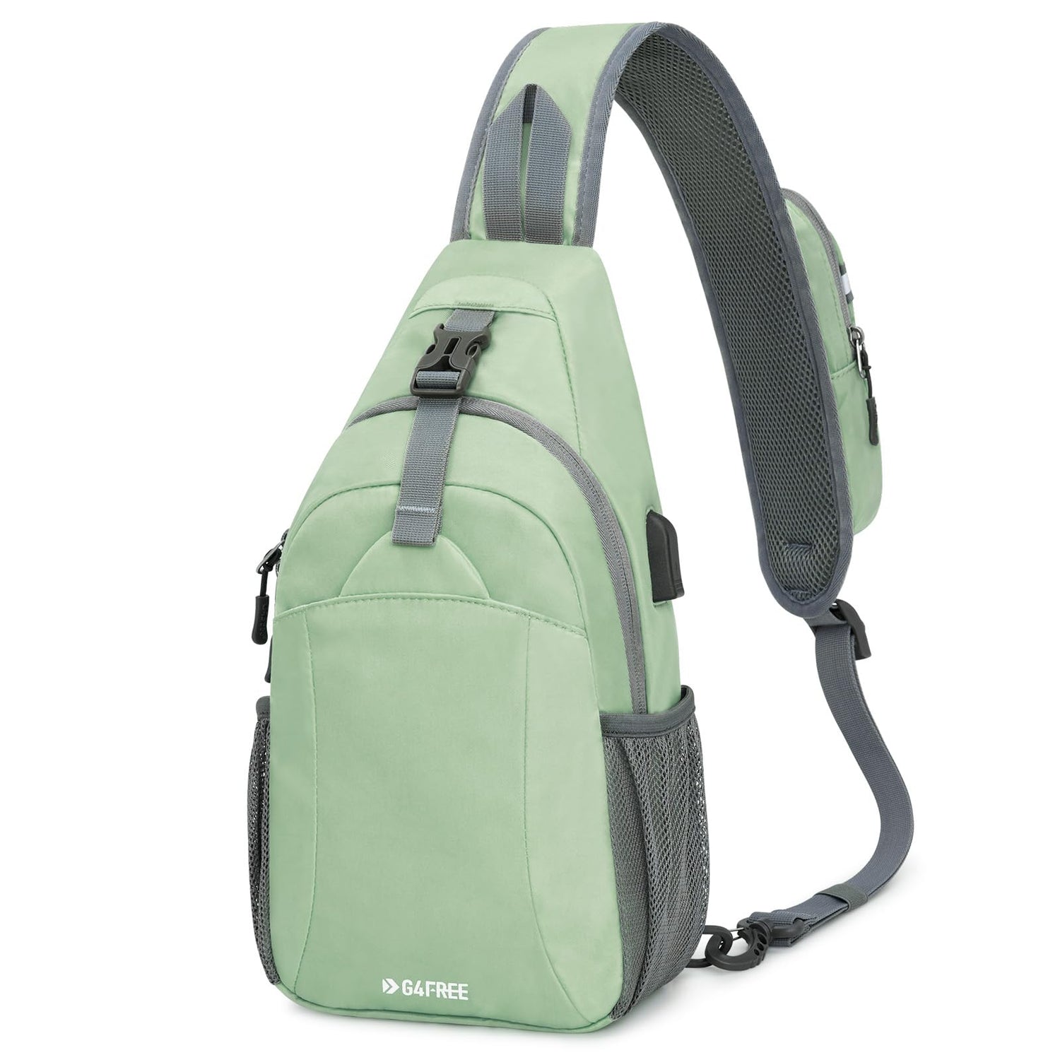 G4Free Activewear - G4Free RFID Crossbody Sling Backpack with USB Charging Port -TN23B273C-TN23B273A-TN23B273H-TN23B273E-TN23B273B
