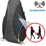 G4Free Activewear - G4Free RFID Sling Bag Crossbody Backpack -D02V708F-D02V708E-D02V708H-D02V708J-D02V708L