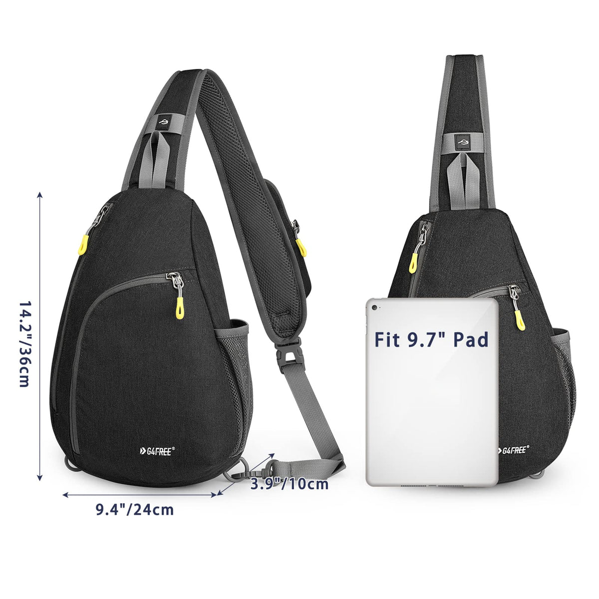 G4Free Activewear - G4Free RFID Sling Bag Crossbody Backpack -D02V708F-D02V708E-D02V708H-D02V708J-D02V708L