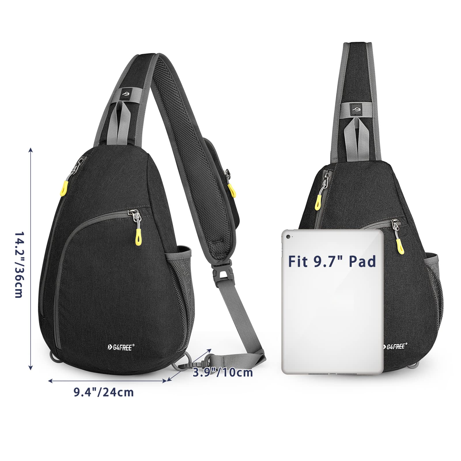 G4Free Activewear - G4Free RFID Sling Bag Crossbody Backpack -D02V708F-D02V708E-D02V708H-D02V708J-D02V708L