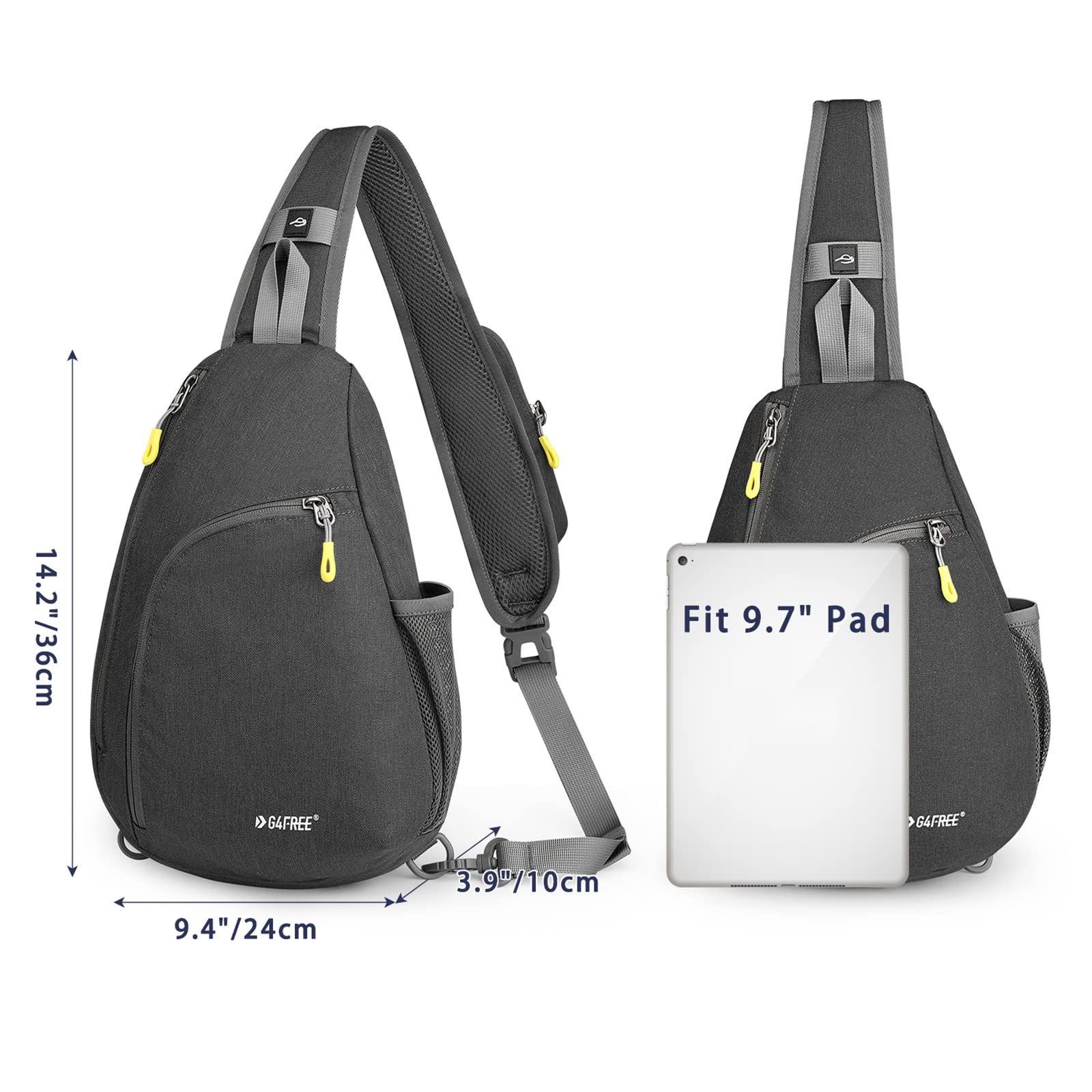 G4Free Activewear - G4Free RFID Sling Bag Crossbody Backpack -D02V708F-D02V708E-D02V708H-D02V708J-D02V708L