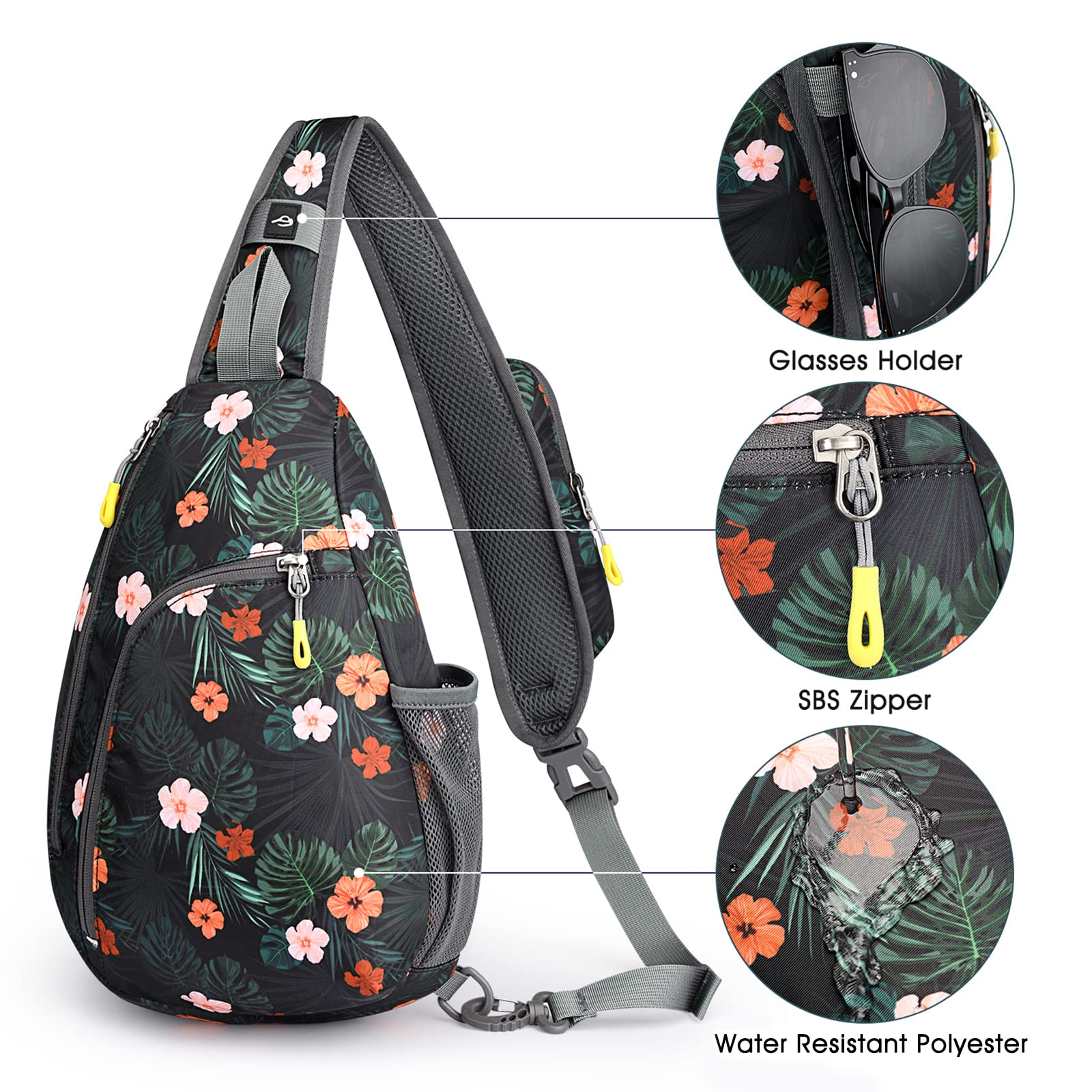 G4Free Activewear - G4Free RFID Sling Bag Crossbody Backpack -D02V708F-D02V708E-D02V708H-D02V708J-D02V708L