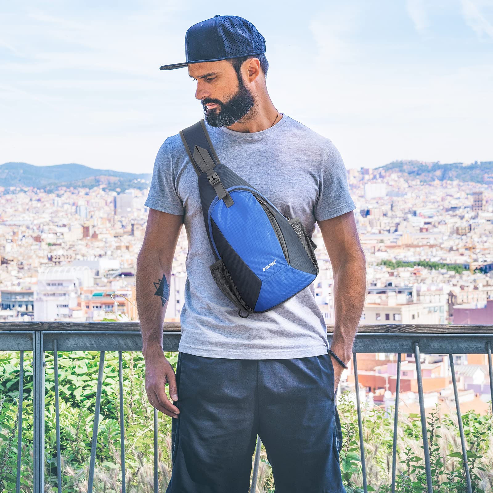 G4Free Activewear - G4Free RFID Sling Bag Crossbody Sling Backpack -TN22B092A-TN22B092B-TN22B092C-TN22B092D-TN22B092E