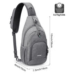 G4Free Activewear - G4Free RFID Sling Bag for Hiking Outdoor -TN22B091A-TN22B091E-TN22B091B-TN22B091F-TN22B091D