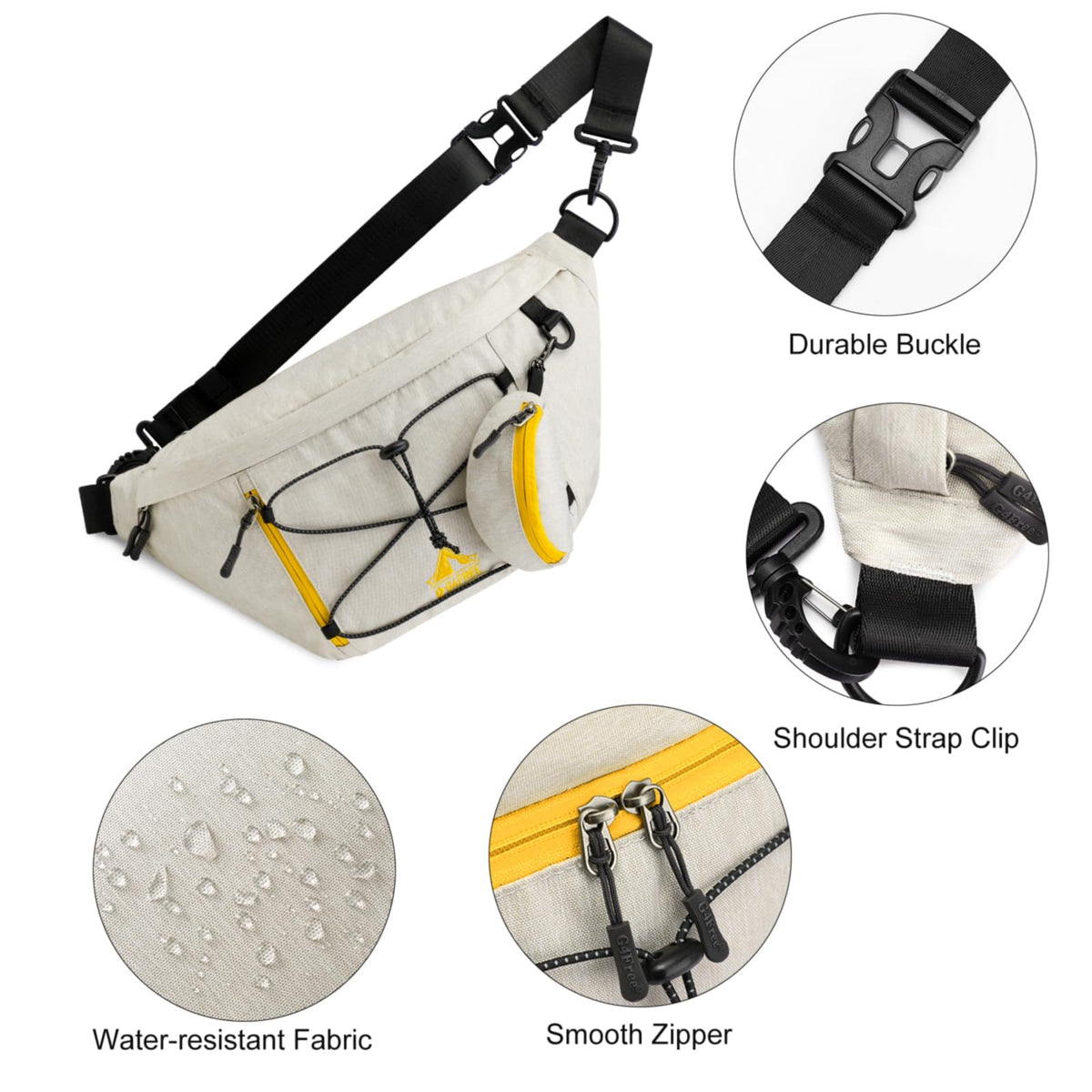 G4Free Activewear - G4Free Sling Bag RFID Blocking Over Shoulder Belt Bag -TN23B200A-TN23B200C-TN23B200B