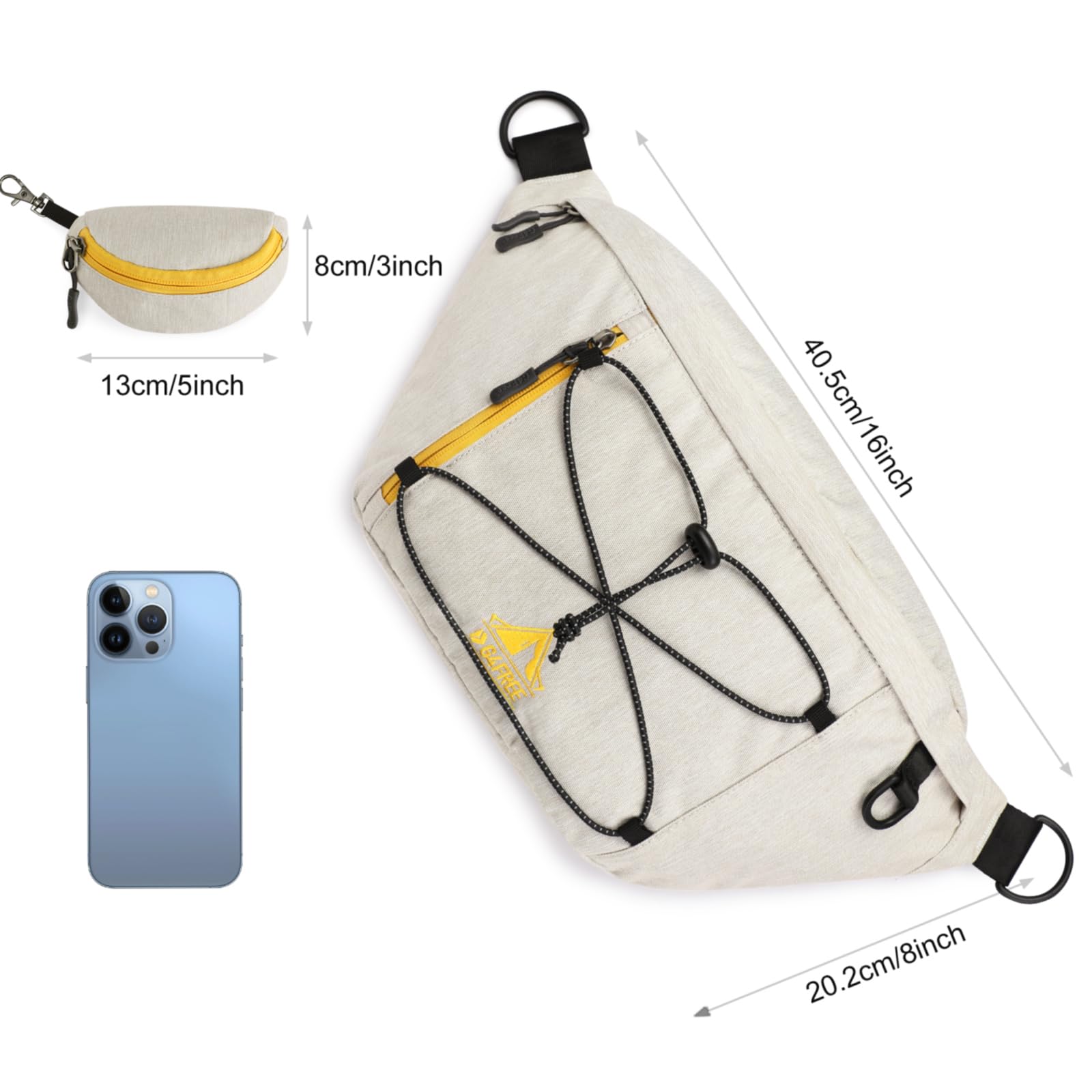 G4Free Activewear - G4Free Sling Bag RFID Blocking Over Shoulder Belt Bag -TN23B200A-TN23B200C-TN23B200B