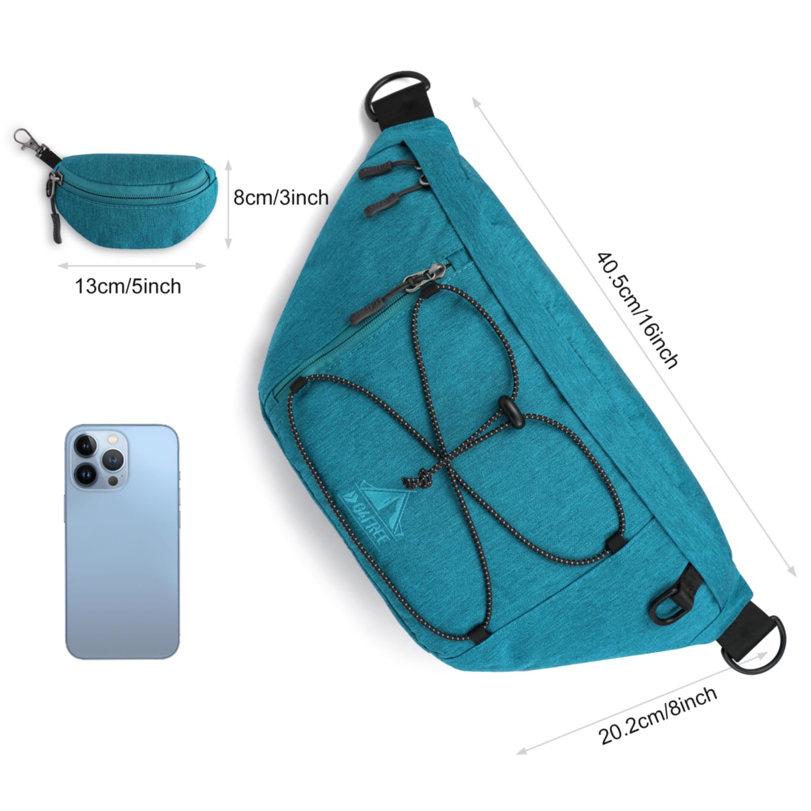 G4Free Activewear - G4Free Sling Bag RFID Blocking Over Shoulder Belt Bag -TN23B200A-TN23B200C-TN23B200B