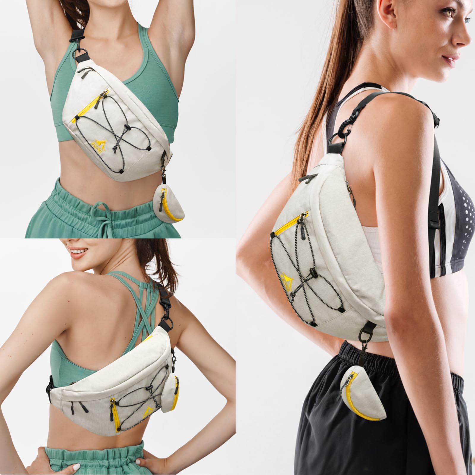 G4Free Activewear - G4Free Sling Bag RFID Blocking Over Shoulder Belt Bag -TN23B200A-TN23B200C-TN23B200B