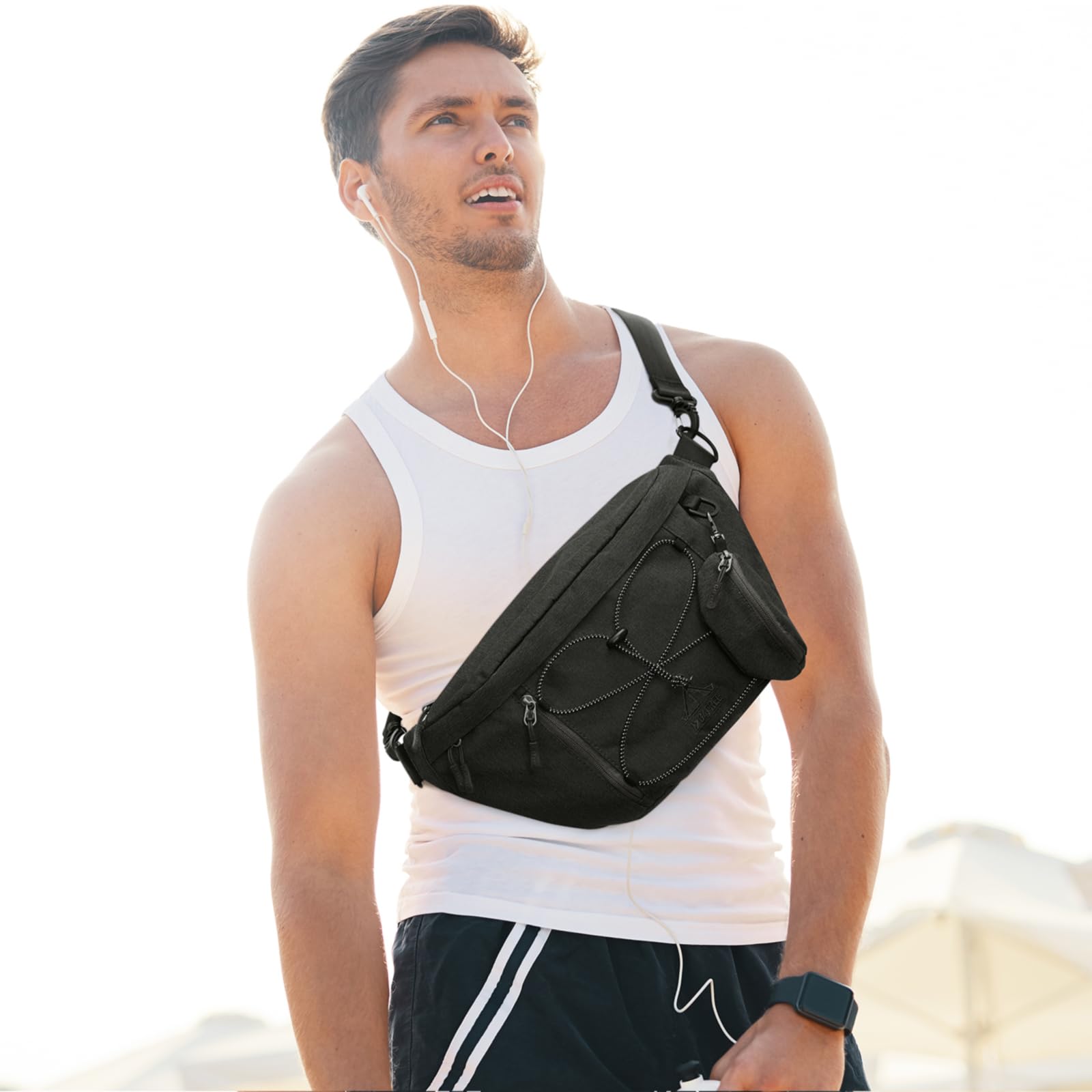 G4Free Activewear - G4Free Sling Bag RFID Blocking Over Shoulder Belt Bag -TN23B200A-TN23B200C-TN23B200B