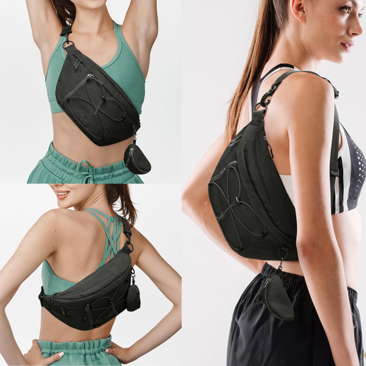 G4Free Activewear - G4Free Sling Bag RFID Blocking Over Shoulder Belt Bag -TN23B200A-TN23B200C-TN23B200B