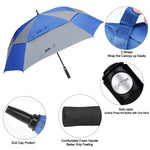 G4Free Activewear - G4Free Square Windproof Auto Open Stick Umbrella -D02V590A-D02V590C-D02V590F-D02V590B-D02V590G
