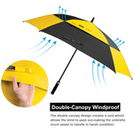 G4Free Activewear - G4Free Square Windproof Auto Open Stick Umbrella -D02V590A-D02V590C-D02V590F-D02V590B-D02V590G