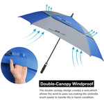 G4Free Activewear - G4Free Square Windproof Auto Open Stick Umbrella -D02V590A-D02V590C-D02V590F-D02V590B-D02V590G